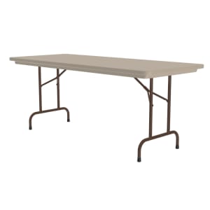 228-R306024 60" R-Series Rectangular Folding Table w/ Mocha Granite Plastic Top, 29"H