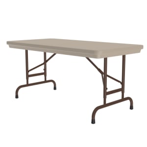 228-RA244824 48" R-Series Rectangular Folding Table w/ Mocha Granite Plastic Top, 32"H
