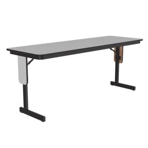 228-SP2460PX15 24 x 60" Panel Leg Seminar and Training Table, 29" H, Gray Granite/Black