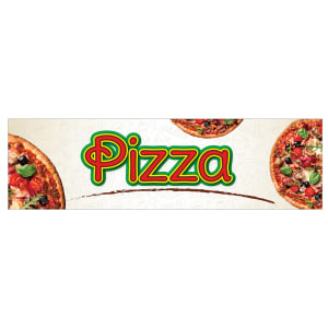 080-EDM2PZS 5 3/4"H Pizza Sign for EDM-2 - Plastic, Translucent