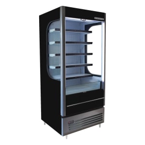 118-VMHCSL181B 47 7/16" Vertical Open Air Cooler w/ (6) Levels - Black, 115v