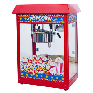 080-POP8R Showtime Popcorn Machine w/ 8 oz Kettle - Red, 120v