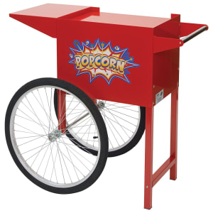 080-POP8RC Popcorn Cart w/ 22" Spoked Wheels for POP-8R, Red