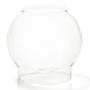 461-35C Fitter Globe for 3" Fitter Base, 3 3/8 x 3 1/8", Glass, Clear Bubble