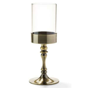 461-277AB Classic Candlestick Base w/ Shade Support, 9 3/8 x 3 5/8", Antique Brass