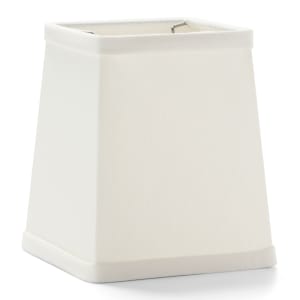 461-393I Tapered Candlestick Shade w/ Square Shape, 4 3/4 x 4 1/4", Fabric, Ivory
