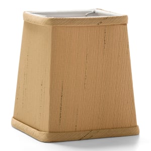 461-393SS Square Candlestick Shade - 4 3/4" x 4 1/4", Fabric, Sandstone