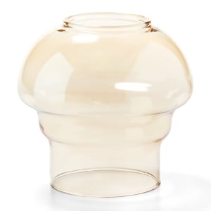 461-46AL Fitter Globe w/ Mushroom Shape, 3 1/2" x 4 3/4", Glass, Amber Lustre