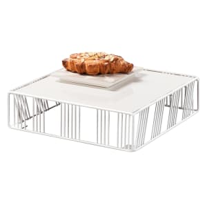 151-432315 12" Square Portland Riser - 3 1/4"H, Wire, White