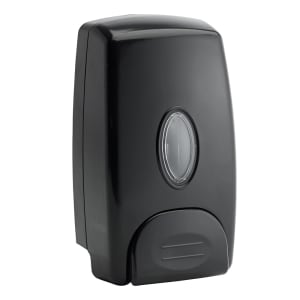080-SD100K 1 liter Wall Mount Manual Soap Dispenser - Plastic, Black