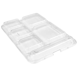 144-10146DCWC135 Plastic Lid for 6 Compartment Trays, 10 1/4" x 14 1/4", Clear