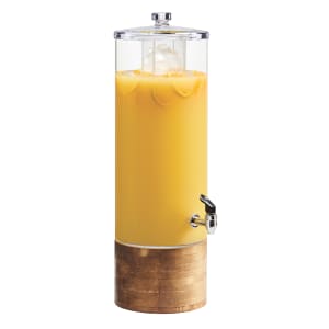 151-4306399 3 gal Beverage Dispenser w/ Ice Chamber - Plastic Container, Reclaimed Wood Base