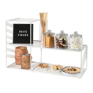 151-411015 Display Riser w/ Removable Bread Board - 37 1/2"W x 13 1/2"D x 24"H, Wire, White