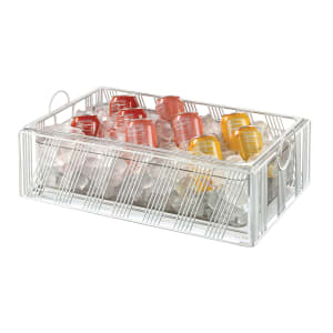 151-411151215 Ice Housing w/ White Melamine Ice Pan - 21"W x 13 1/4"D x 8 1/8"H, Wire Frame, Black