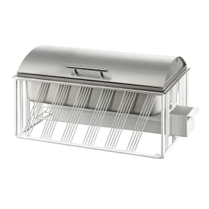 151-411315 8 qt Chafer w/ Hinged Lid - 22"W x 13 1/2"D x 12"H, White