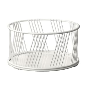 151-41141015 10 1/2" Round Serving Basket - Wire, White