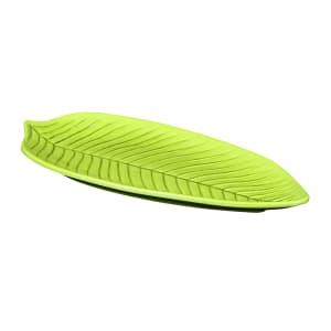 701-M105PLDG 10 1/4" x 5" Leaf Shape Tropicana Platter - Melamine, Green