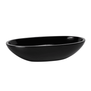 701-M157OVB 96 oz Oval Melamine Serving Bowl, Black