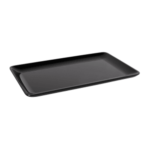 701-M2011RCB Rectangular Serving Tray - 20"L x 11"W, Melamine, Black