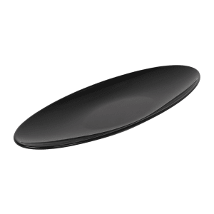 701-M249SPB 24" x 9" Oval Moderne Salmon Platter - Melamine, Black