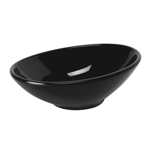 701-M85B 16 oz Oblong Melamine Bowl, Black