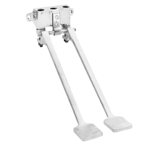 696-48070 Wall Dual Foot Valve, Stainless Steel