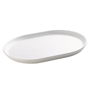 151-2201815 14" x 11 1/4" Oval Hudson Platter - Melamine, White