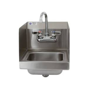 203-ROYHSSH12SP Wall Mount Commercial Hand Sink w/ 9"L x 9"W x 5"D Bowl, Side Splashes