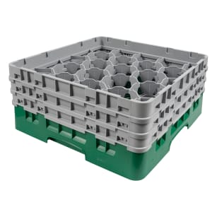 144-20S638119 Camrack® Glass Rack w/ (20) Compartments - (3) Gray Extenders, Sherwood Green