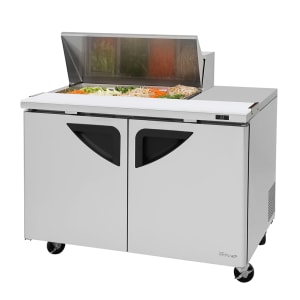 083-TST48SD08SN 48 1/4" Sandwich/Salad Prep Table w/ Refrigerated Base, 115v