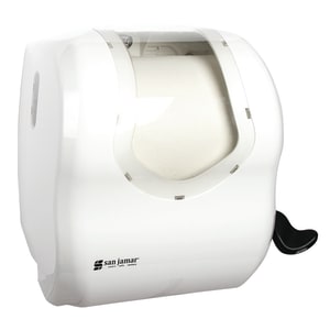 094-T970WHCL Wall Mount Paper Towel Dispenser w/ (1) Roll Capacity - Plastic, White/Clear