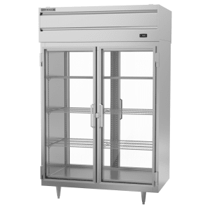 118-PRD2HC1BG 52" Two Section Pass Thru Refrigerator, (4) Left/Right Hinge Glass Doors, 115v