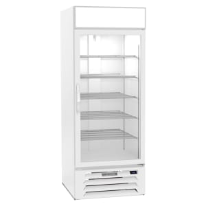118-MMR27HC1W 30" MarketMax™ One Section Glass Door Merchandiser - (1) Right Hinge Door, White, 115v