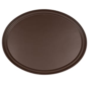 144-2500CT138 Oval Camtread Serving Tray - 19 1/4x23 1/8", Fiberglass, Tavern Tan