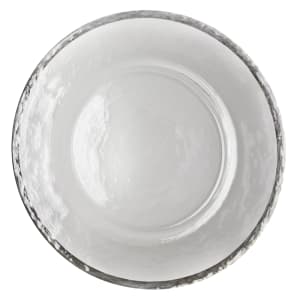 861-ALS340 13" Round Alpine Charger Plate - Glass, Clear/Silver