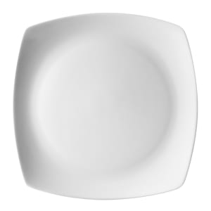 861-AUR40 10 3/4" Square Aurora Dinner Plate - Porcelain, White