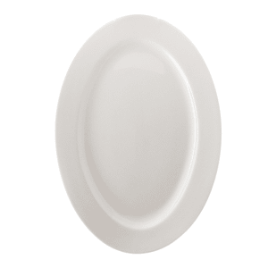 861-BISTRO22 14" Oval Bistro Platter - Porcelain, Bright White
