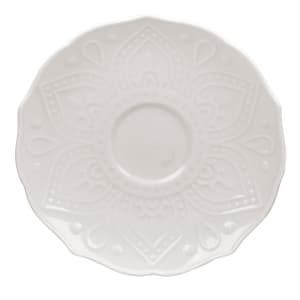 861-DHLA0009S 5 1/2" Round Dahlia Saucer - Bone China, White
