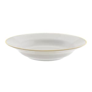 861-GL0003 10 oz Round Gold Line Rim Soup Bowl - Porcelain, White/Gold
