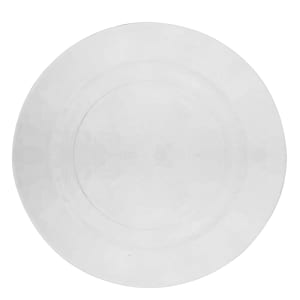861-HAG24 13" Round Hammered Glass Charger Plate - Glass, Clear