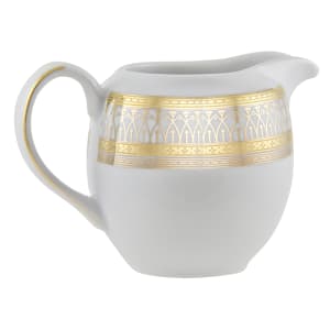 861-IRIANA16GLD 9 oz Iriana Creamer - Porcelain, White/Gold