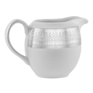 861-IRIANA16SLV 9 oz Iriana Creamer - Porcelain, White/Silver