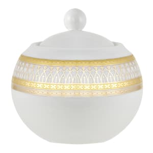 861-IRIANA18GLD 11 oz Iriana Sugar Bowl - Porcelain, White/Gold