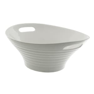 861-OSLO13DEEPHNDLBW 112 oz Round Oslo Bowl - Porcelain, White