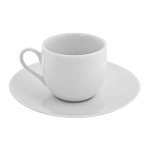 861-RB0011 3 oz Classic White Ballet Demitasse Cup & Saucer Set, Porcelain