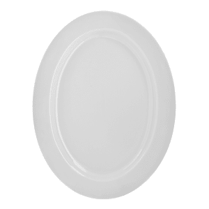 861-RB0022 14 1/2" x 11" Oval Platter - Porcelain, Classic White
