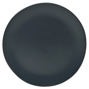 861-RPPLEBLKCHRGR 12 3/4" Round Matte Wave Charger Plate - Ceramic, Black