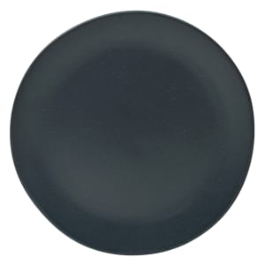 861-RPPLEBLKDIN 10 3/4" Round Matte Wave Dinner Plate - Ceramic, Black