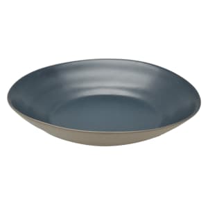 861-RPPLEBLKPSTA 9 3/4" Round Matte Wave Pasta Plate - Ceramic, Black