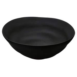 861-RPPLEBLKSRVBWL 80 oz Round Matte Wave Serving Bowl - Ceramic, Black